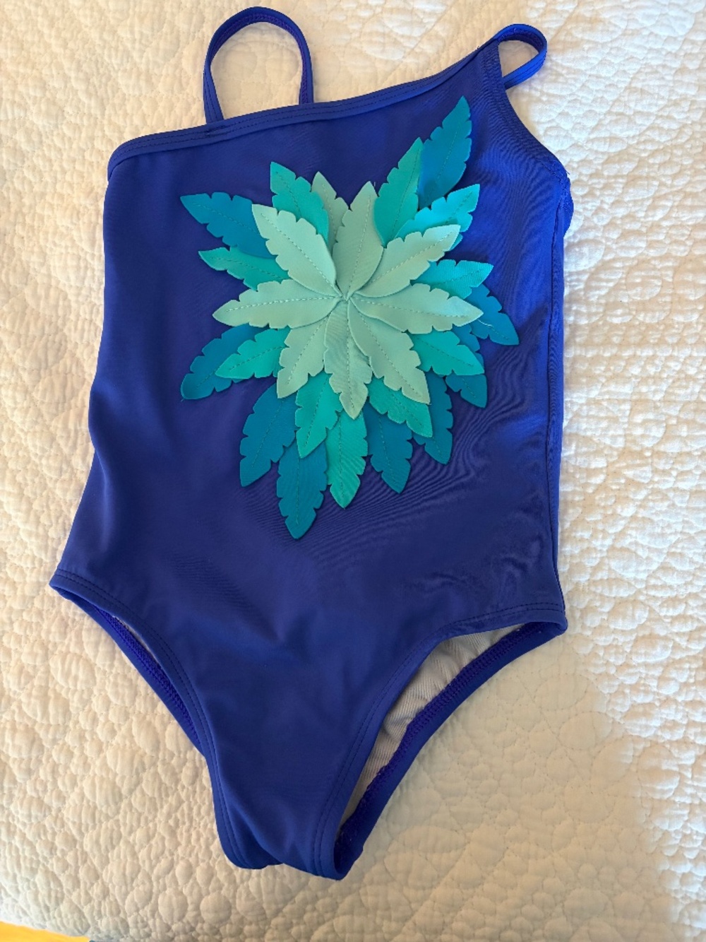 Gymboree Girls Palm Leaf Swimsuit Bathing Suit Sz 4